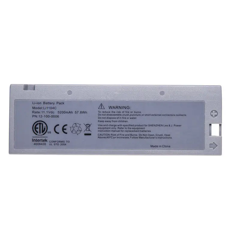 Suitable for Polaroid M8000, M9500, M66, LI1104C, 12-100-0006 Monitor Batteries