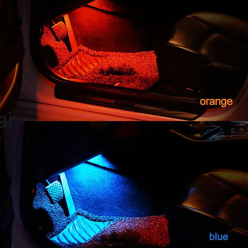 blue orange colors switch led ambient lighting center cosole radio panel For BMW 3 4 series F30 F32 F34 2012-2014