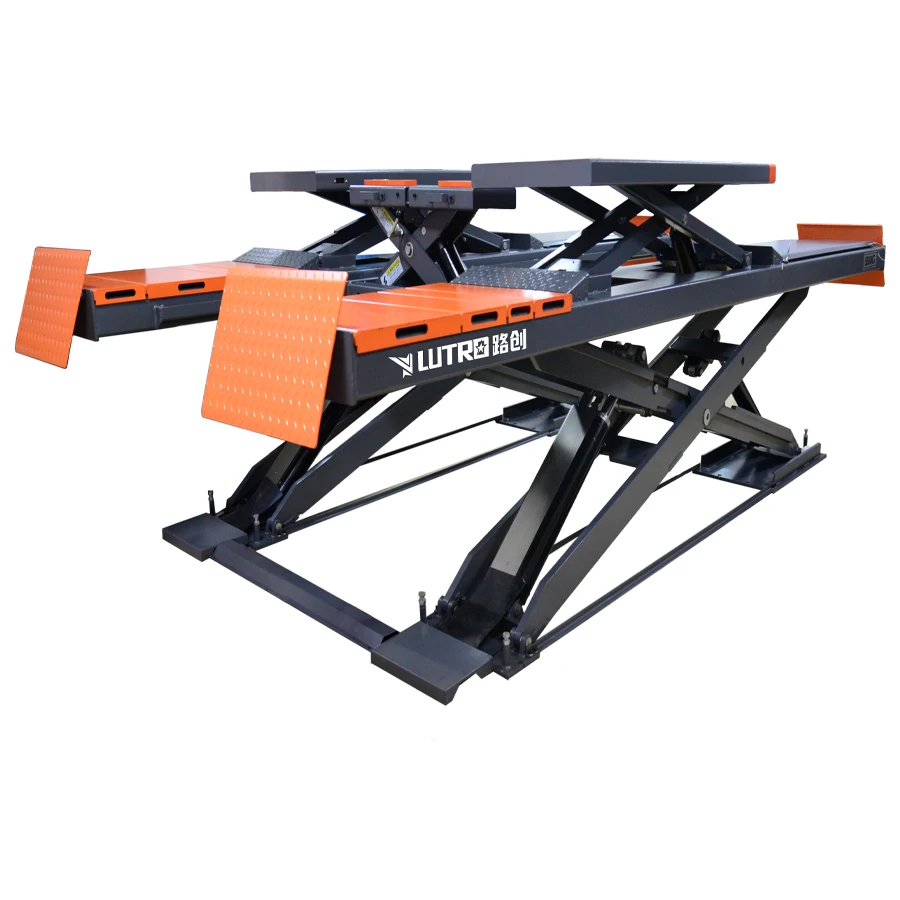 CE Certificate LC-55CCBL 5.5tons Portable Scissor Lift Car Hoist Super Thin Alignment Scissor Lift Electric Scissors Lift