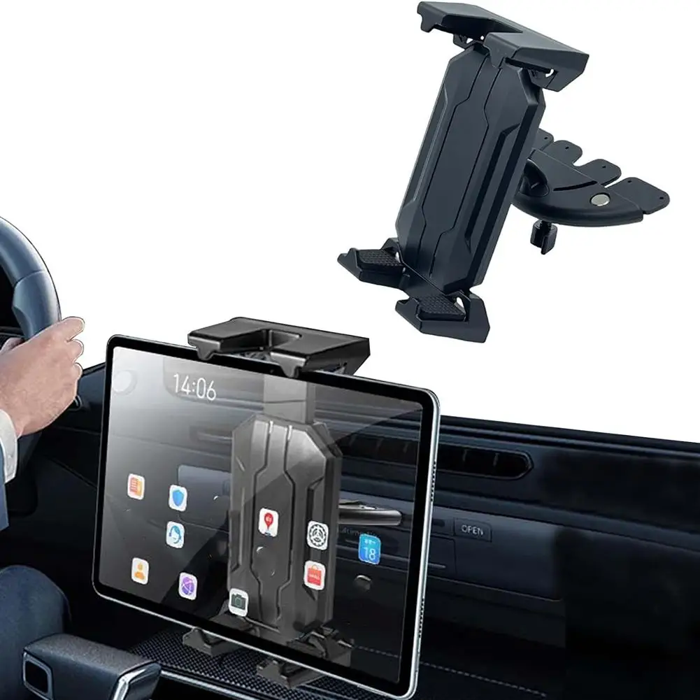 Universal 4 - 11 Inch Tablet Holder Car CD Slot Tablet Bracket Mobile Phone Holder Mount Stand Rotatable For Samsung IPhone IPad