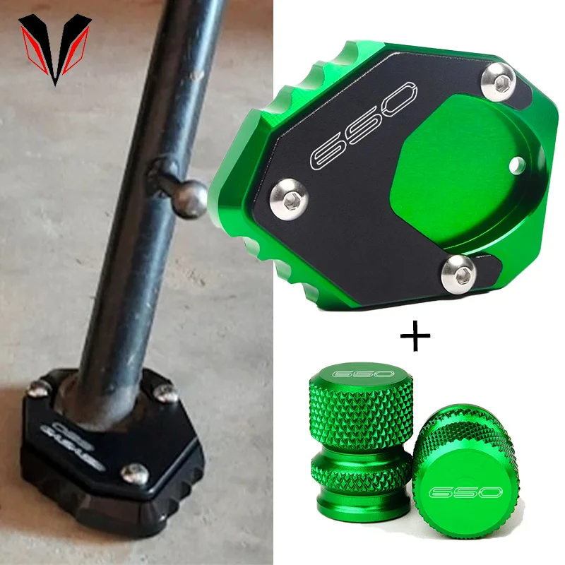 VERSYS650 Side Stand Extension For KAWASAKI VERSYS 650 2011-2020 2021 2024 Motorcycle Accessories Foot Kickstand Enlarge Pad