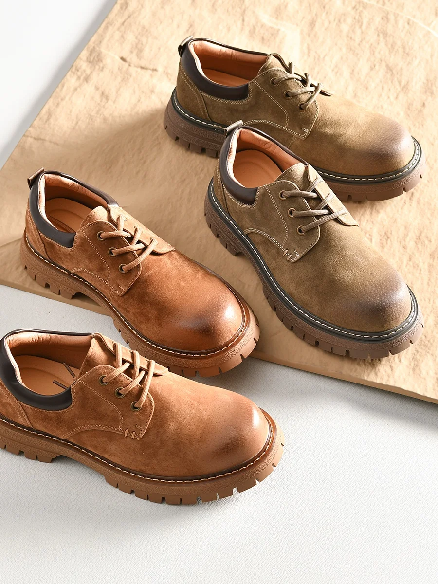 

Casual Leather Work Shoes Men's Buckle on Velvet Big Bottom Anti-Slip Comfortable Breathable Fashionable All-Season Wear
