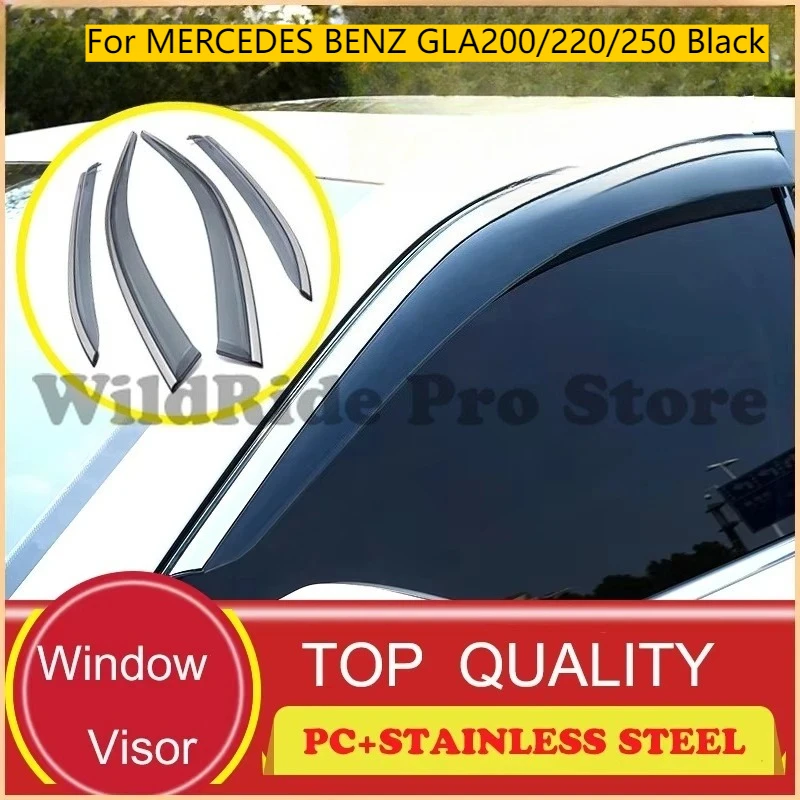 

Weather Shield for MERCEDES BENZ GLA200/220/250 Black Sun Rain Visor Rain Guard Window Visor Wind Deflector