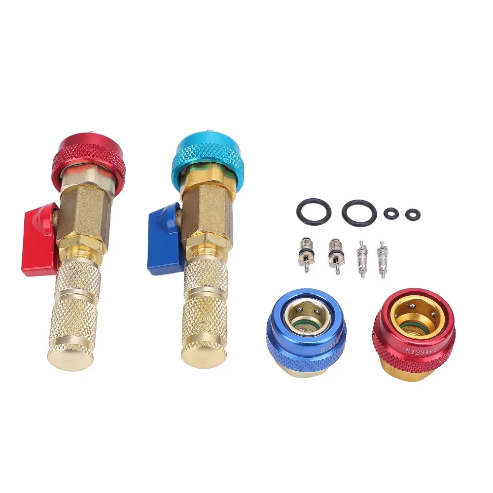 Brass & Stainless Steel AC Valve Core Removal Tool Black Plastic Storage Case Heavy-Duty R134A R1234YF Valve Core Tool