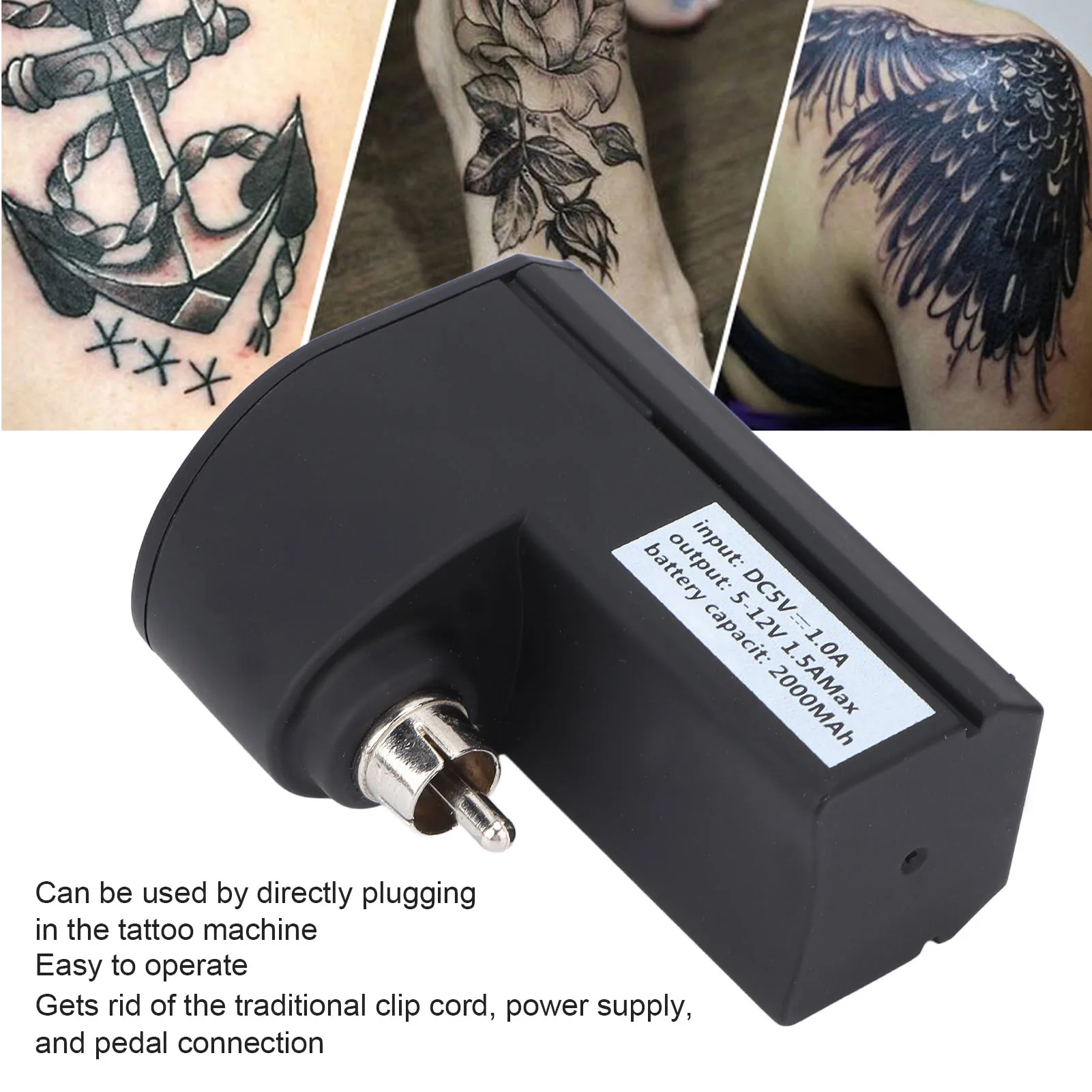 LCD Tattoo Battery Bend Tattoo Power Supply Cordless Tattoo Power Supply LCD Tattoo Machine Battery Cordless Tattoo Power Supply