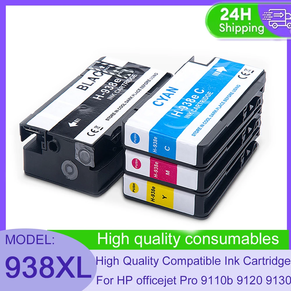 

Vilaxh 938XL 938 XL Ink Cartridge Compatible for HP938 for HP938 XL For HP officejet Pro 9110b 9120 9130 9720 9730 Printer ﻿