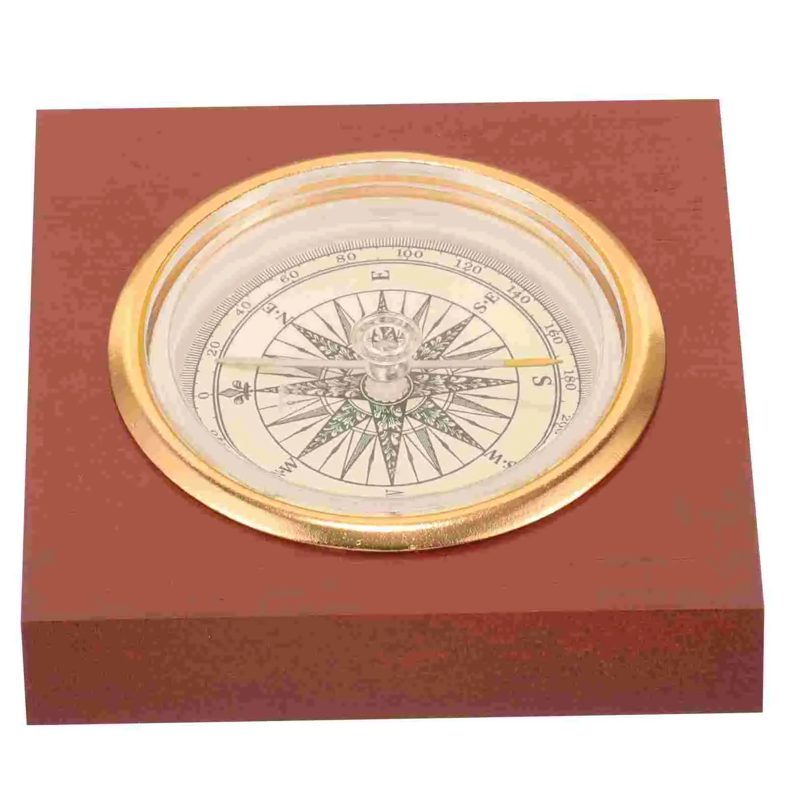 Chinese Ancient Compass Vintage Wood Compass Portable Traditional Chinese Compass