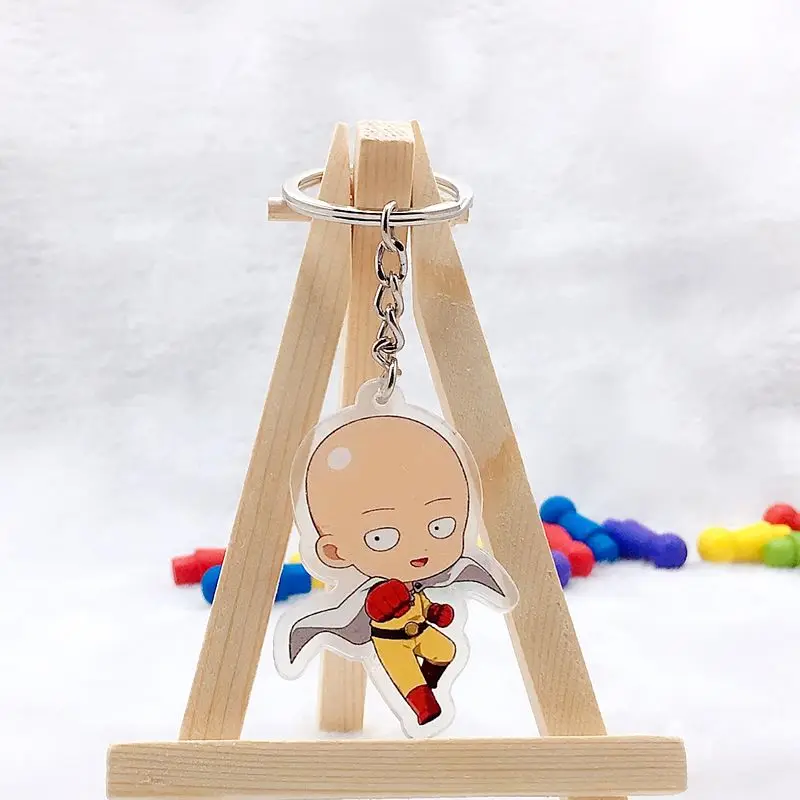 One-Punch Man Saitama Genos Tatsumaki Garou BLAST Q-version keychain creative high-value cartoon print student backpack pendant view 6