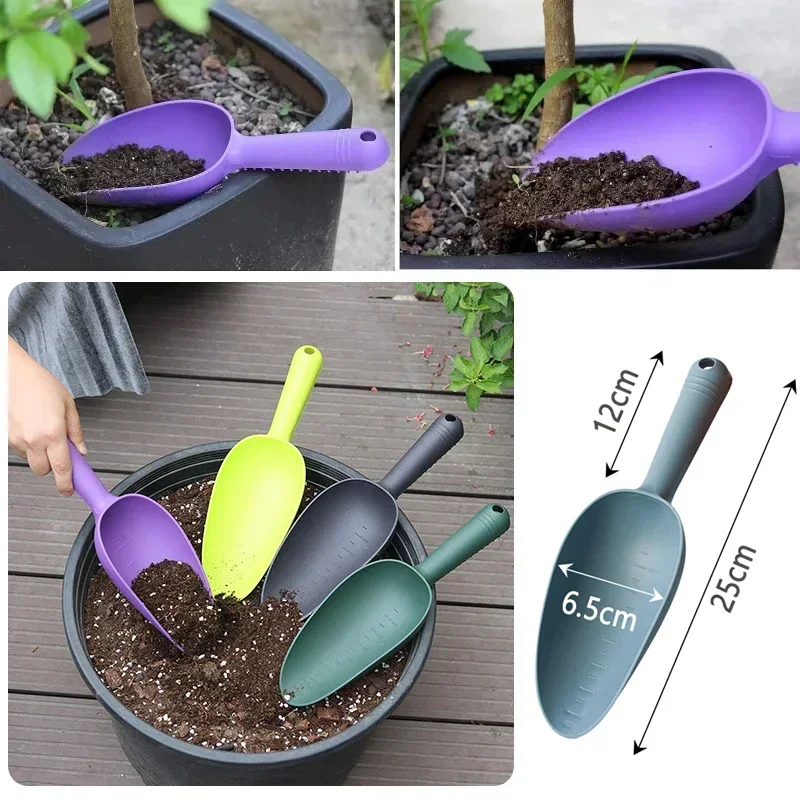 Household Garden Shovel Planting Digging Soil Transplanting Multifunctional Hand Shovel Pet Food Spoon Practical Gardening Tool