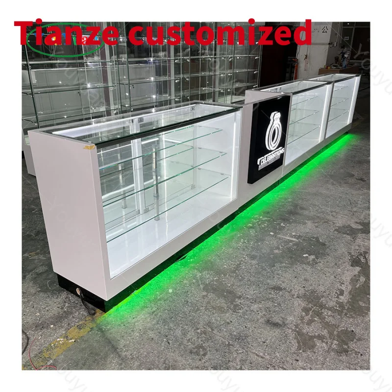 (customized)Center Smoke Shop Display Cabinet Showcase Cabinet Showcase Glass Display Cabinet Business