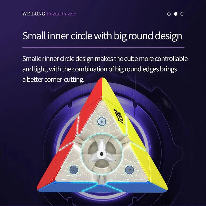 MOYU Weilong Pyraminx Maglev Magnetic Magic Speed Cube Professional Puzzle Toys Weilong Maglev Pyramid Children's Gifts