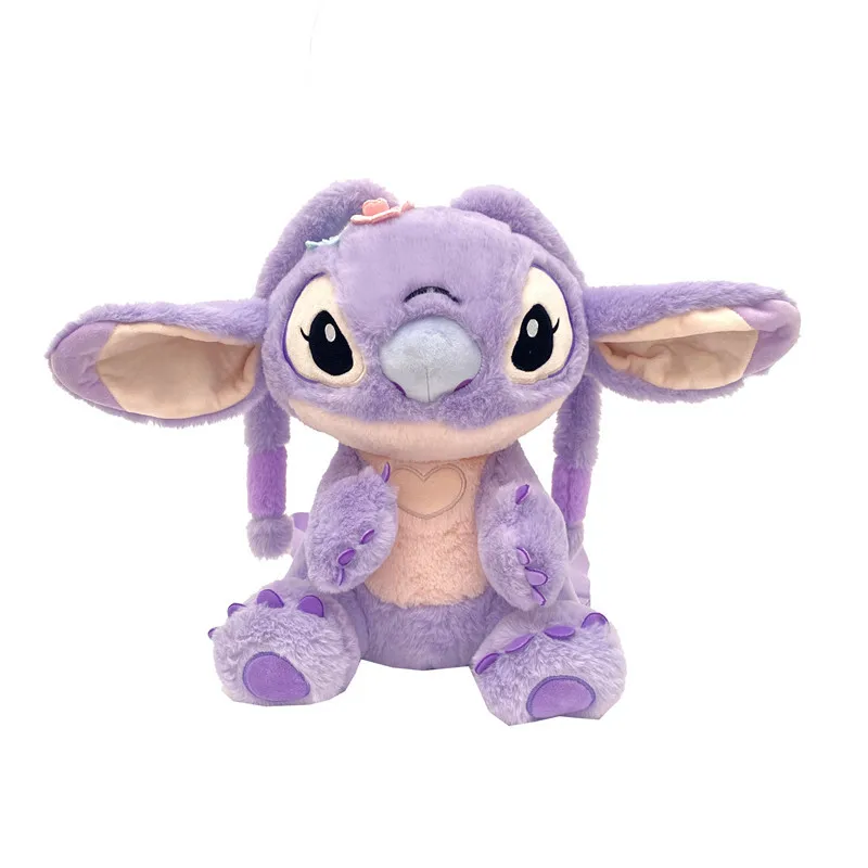 Disney stitch lotes-o'-huggin' urso alienígena mochila kawaii anime feminino coração meu bonito dos desenhos animados boneca saco presente do miúdo brinquedo para meninas