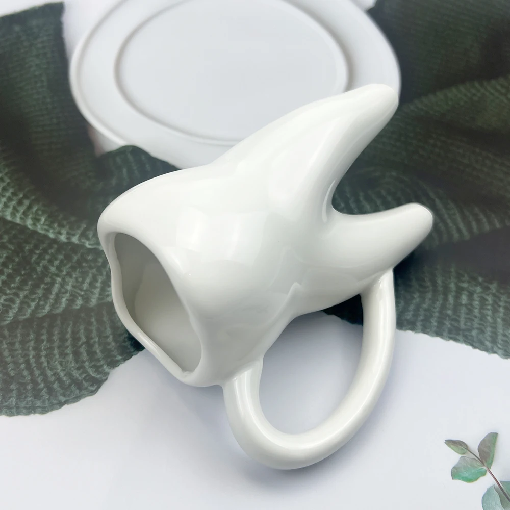 Creative Tooth Shaped Mug Ceramic Water Cups With Handle Dentistry Clinic Decoration Tooth Coffee Cups Dentist Gifts