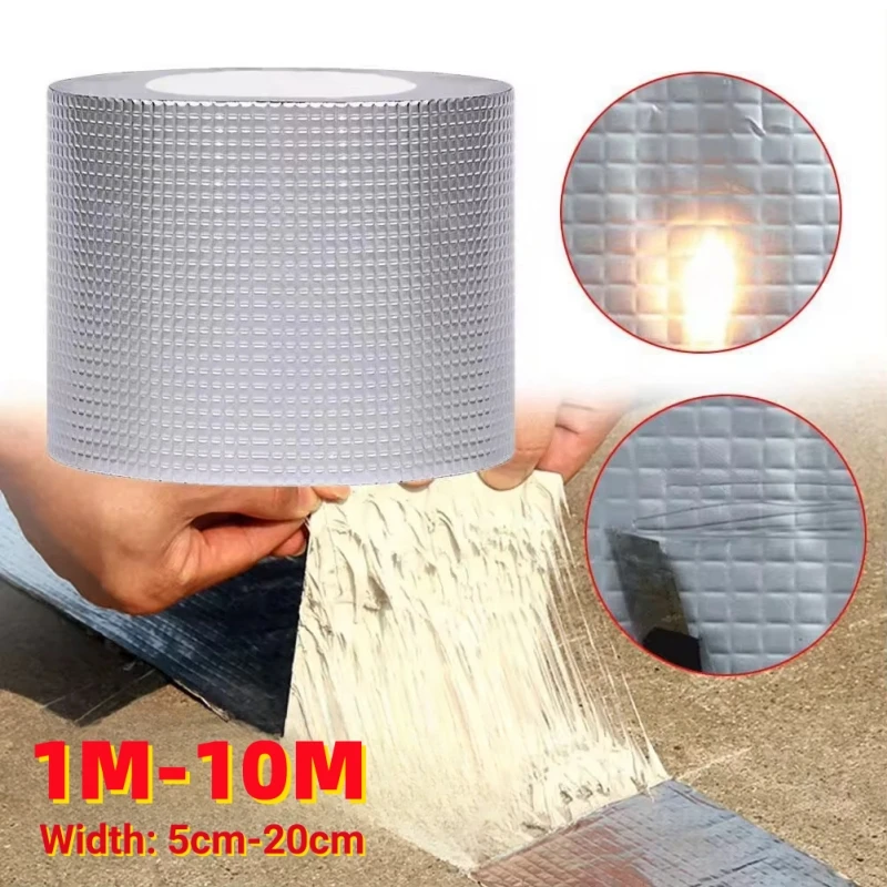 1-10M Waterproof Tape Self-adhesive Anti Leaking Sealing Roof Repair Adhesive Sealant High And Low-temperature Resistance Tape