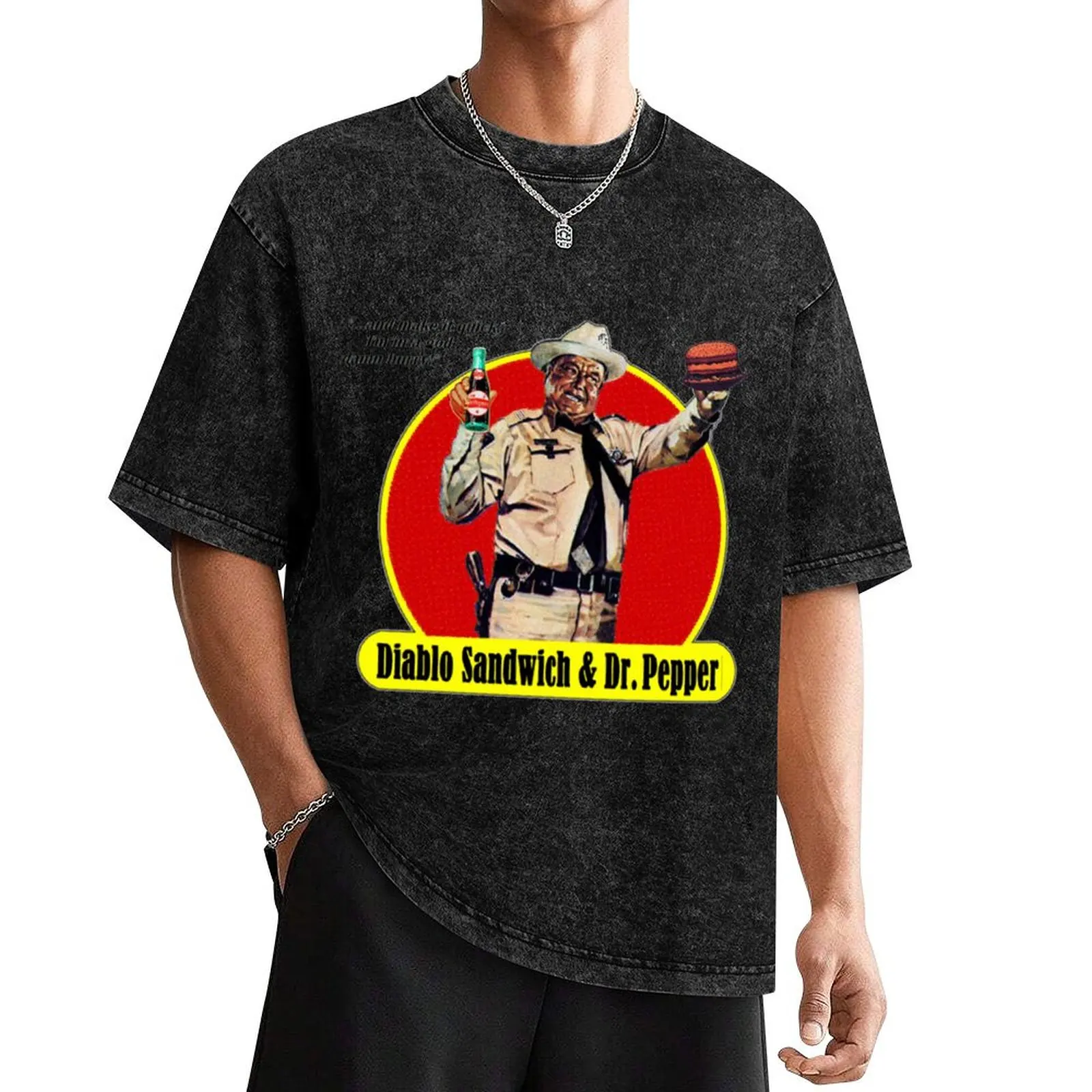 DIABLO SANDWICH & DR. PEPPER T-Shirt customizeds graphic shirts anime clothes mens designer t shirt