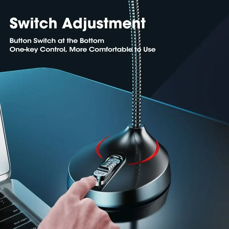 ميكروفون سلكي 3.5 ملم مع مكبرات صوت عالية للكمبيوتر المحمول التوصيل والتشغيل بث الصوت الواضح لاجتماعات الويب وتسجيل خطاب الاستوديو