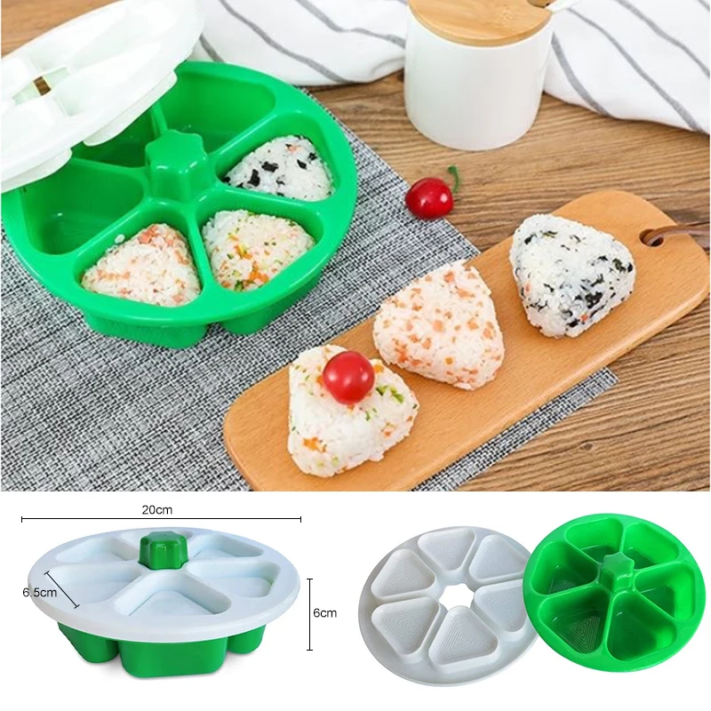 Newest DIY Sushi Mold Onigiri Rice Ball Food Press Triangular Sushi Maker Mold Sushi Kit Japanese Kitchen Tools Bento Box