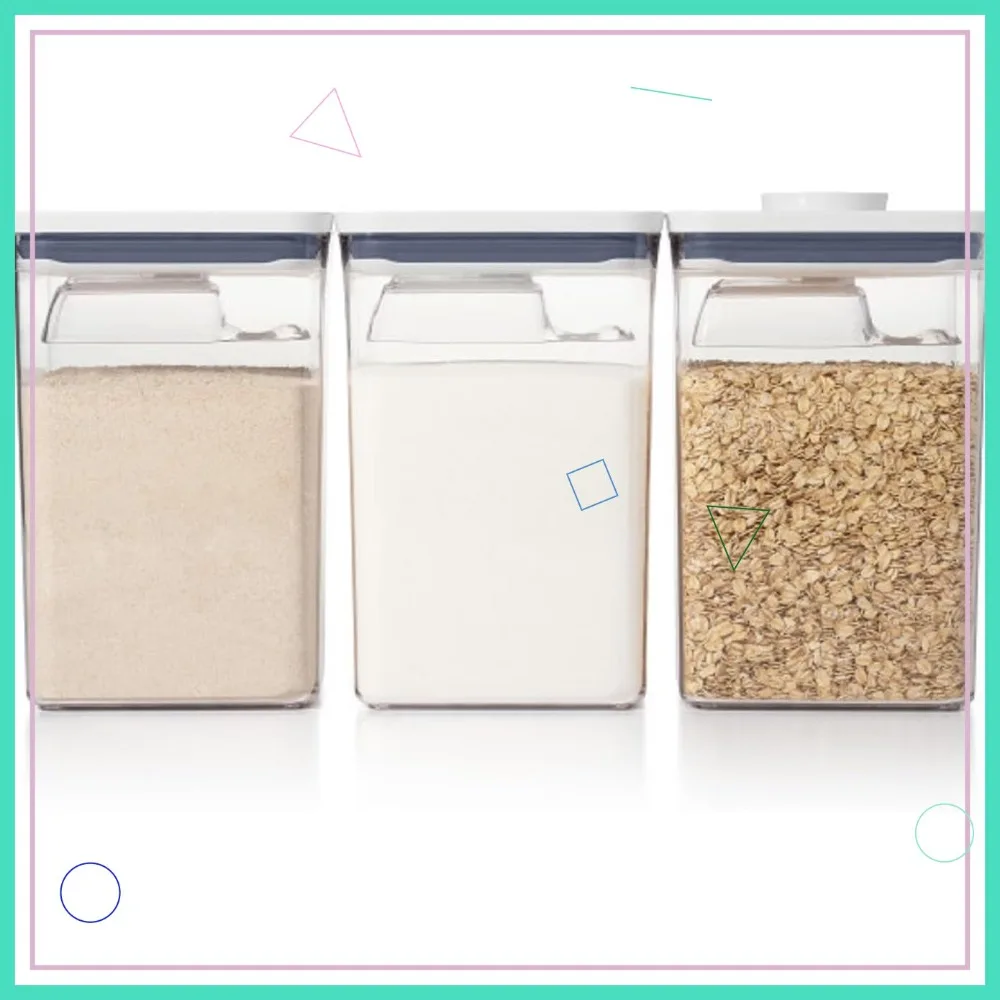 

Набор из 6 герметичных контейнеров для хранения продуктов, без BPA, штабелируемые органайзеры для кухни, кладовой и холодильника