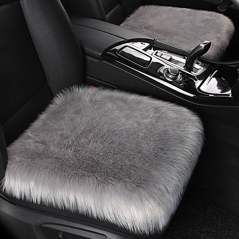 

1Pc Universal Winter Wool Plush Car Seat Covers Thick Warm Long Pile Auto Seat Covers Soft Car Interior Accessories for Winter