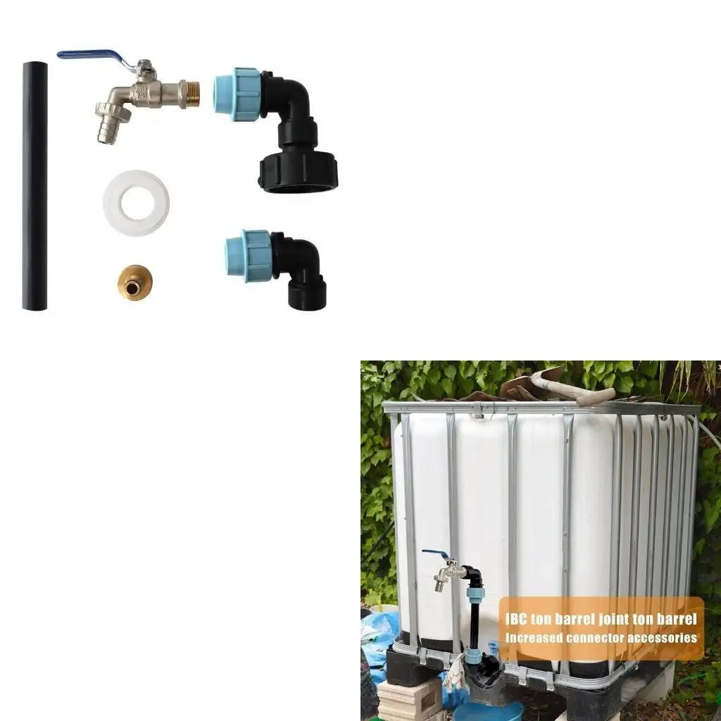 

IBC Accessories IBC Gooseneck Outlet Tap for Rainwater Water Barrels IBC Container Adapter for Water C5AD