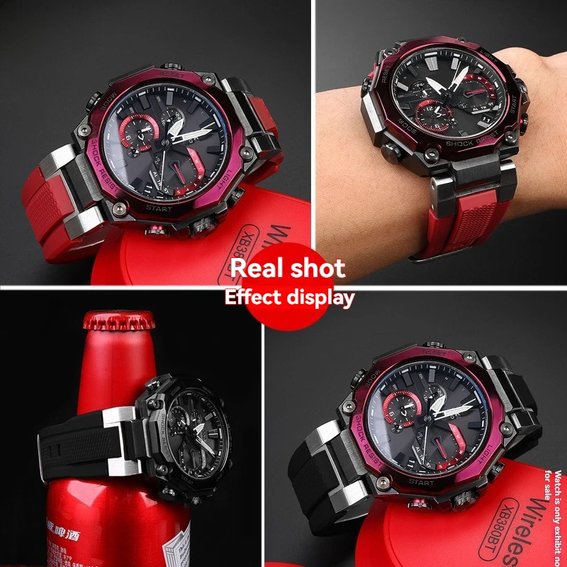 حزام سيليكون من الراتنج mtg-b2000 لسلسلة Casio G-SHOCK MTG-B2000 Phoenix، ملحقات بديلة لسوار الساعة المقاوم للصدمات للرجال