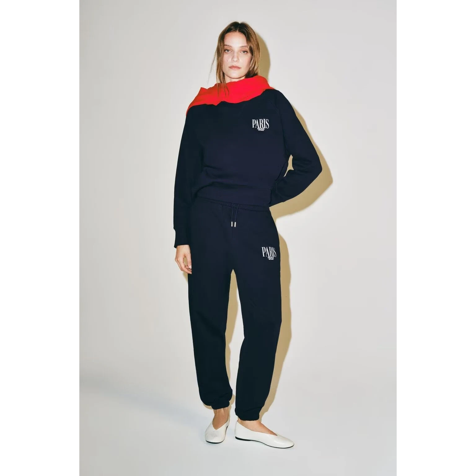 Early Autumn New Arrival Women's Fashion Set Letter Print Sweatshirt Long Pants Polyester Fiber Long Sleeve Hoodie Two-Piece Set