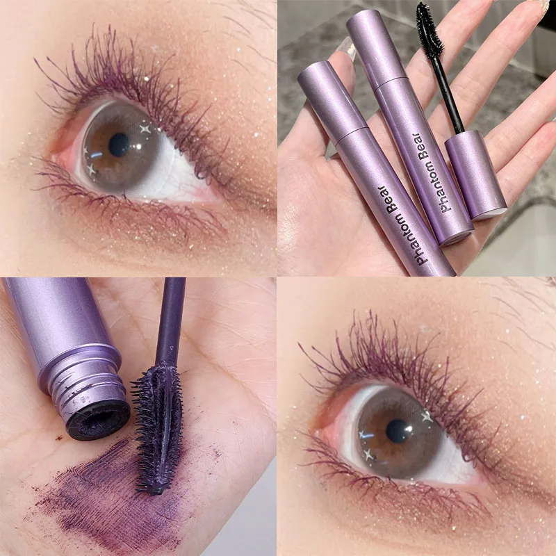 Silk Fiber Matte Lashes Mascara Waterproof Black Brown Purple Thick Eye Lashes Extension Curling Mascara Eyes Makeup Cosmetics