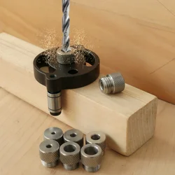 Aluminum Alloy Woodworking Center Hole Locator - Precision Drill Guide for Accurate Wood Joinery, Durable & Lightweight Tool