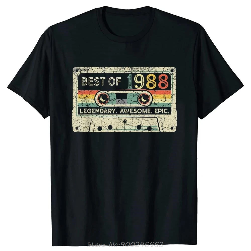 Vintage Born In 1983 And 1988 T-shirt Men Birthday Gift Short Sleeve Level 40 Unlocked T Shirt Summer Tops Tees Oversized Tshirt