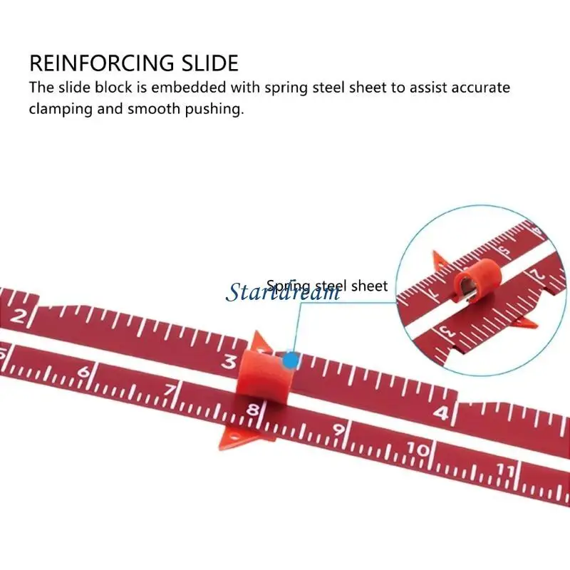 6Inch Aluminum Alloy Quilting Ruler Fabric Quilting Ruler Sewing Measuring Tool K92C