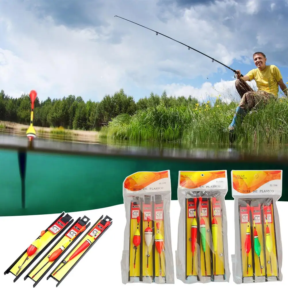 3 Set Plastic Fishing Float Line Sinker For Various Fishing Environments Target Species Resemble Natural Bait Fishing Suppl G3y3