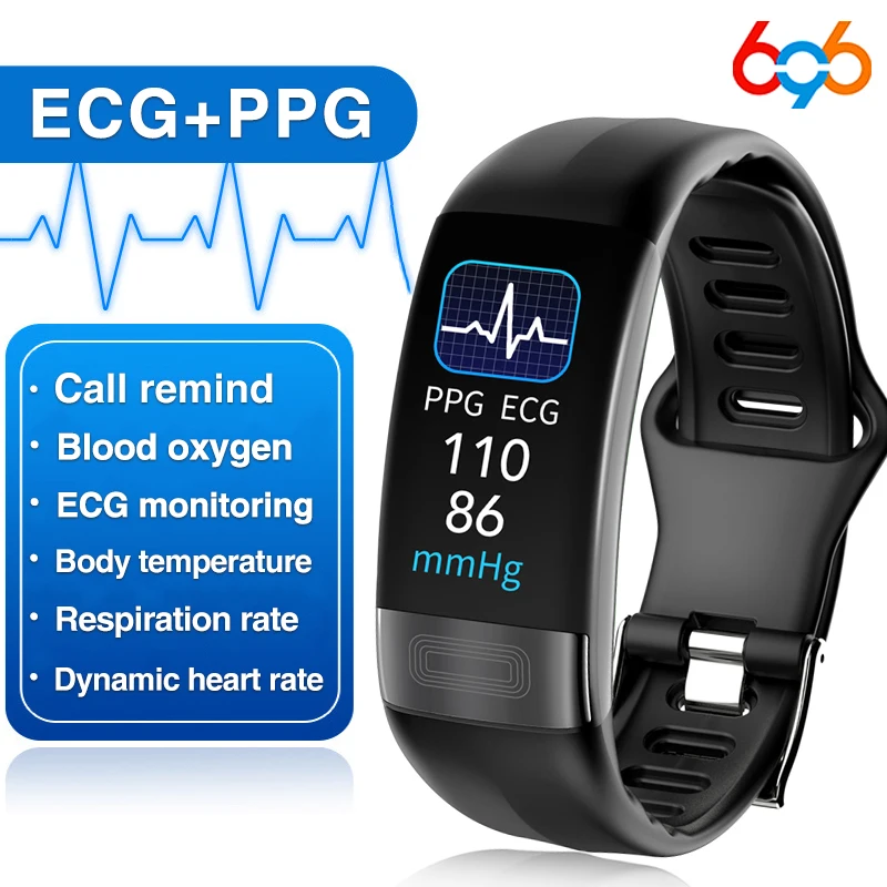 Smartwatch Body Temperature Monitor Wristband ECG PPG Blood Pressure HRV Test Smart Watches Men Women Sleep Alarm Alert Reminder