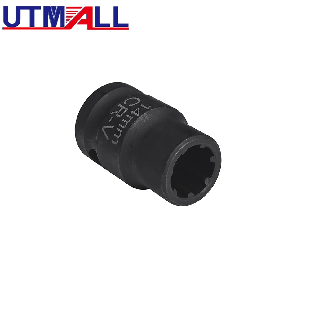 UTMALL New 7 Point Brake Caliper Socket Brake Pad Screw Removal Tool for Audi 14MM