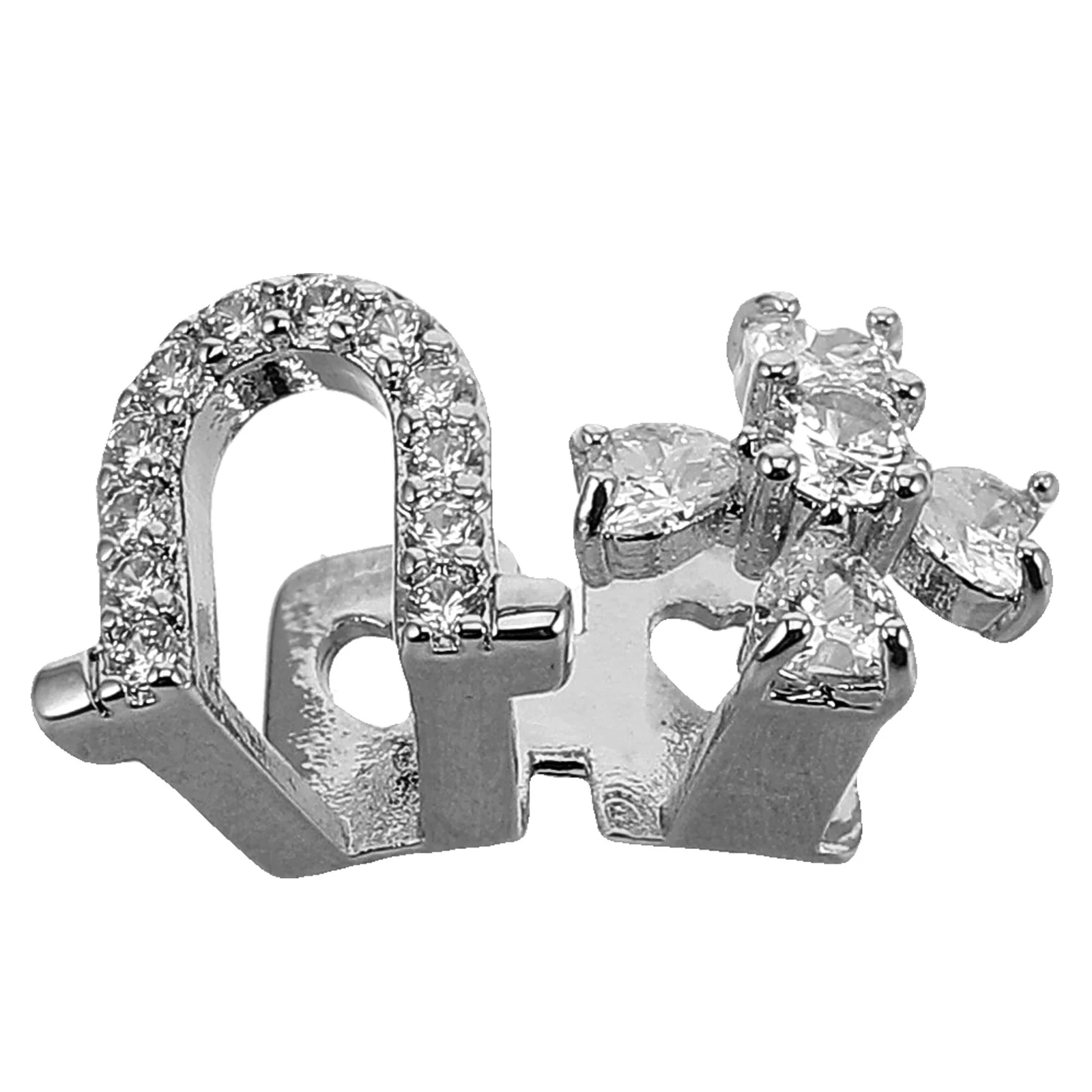 

Rapper Zircon Hip Hop Teeth Grill Comfortable Metal Tooth Jewelry Christmas Party Rap Performances Festive Accessory