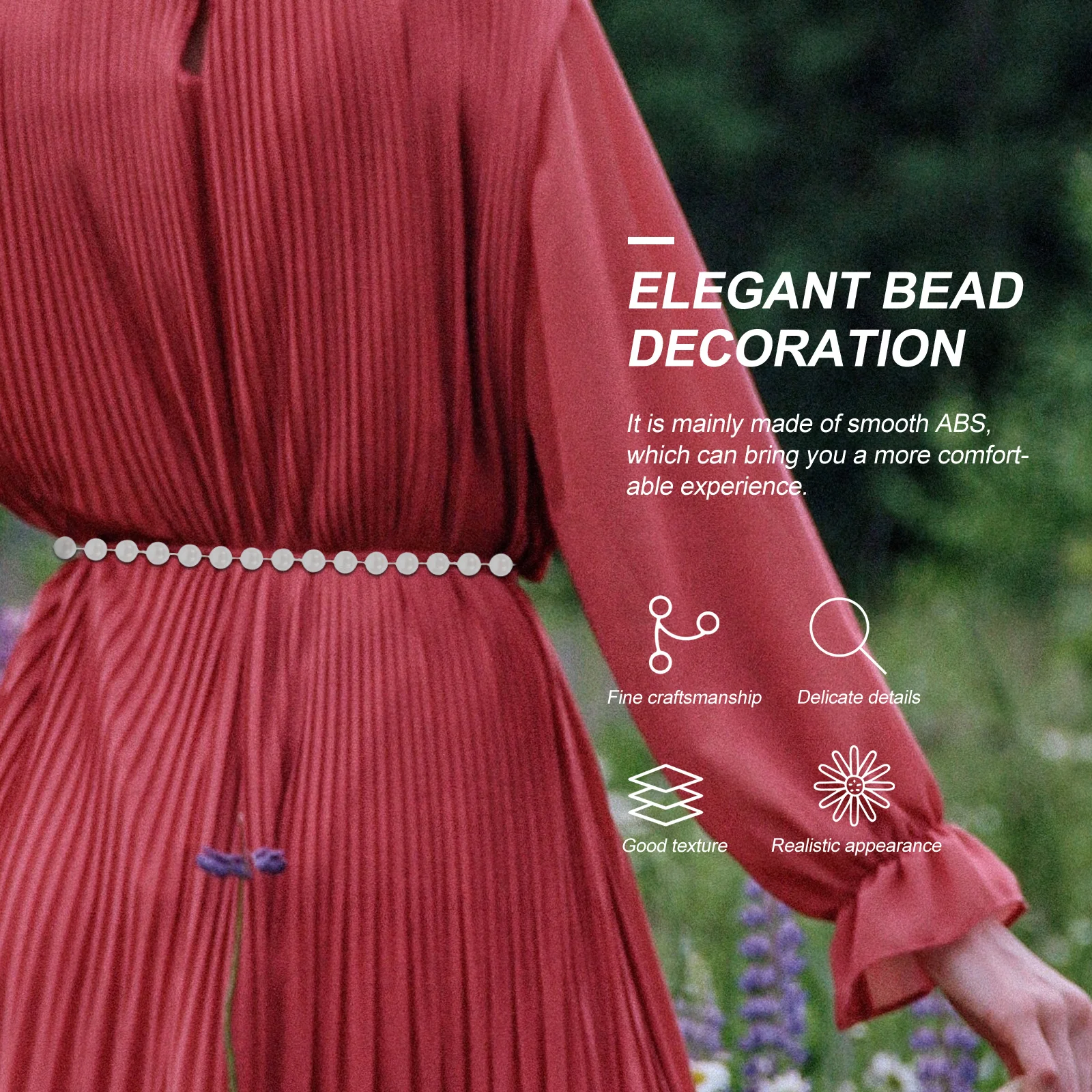 

1 Roll Plastic Bead Curtain for Door and Window Decor Hanging Pendant Chain Household Christmas Bouquet Tablecloth Trim