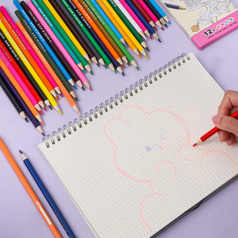 Color Pen Pencils Set Children Kawaii Stationery Crayon Coloring Drawing Colored Pencil for School Paint Art Supplies lápices