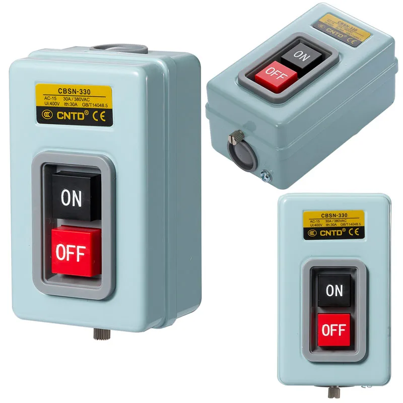 CBSN-315 CBSN-310 CBSN-330 Power Control Three-phase Motor Start Button Pressure Buckle Switch 220V 380V BS216B 230B 211B