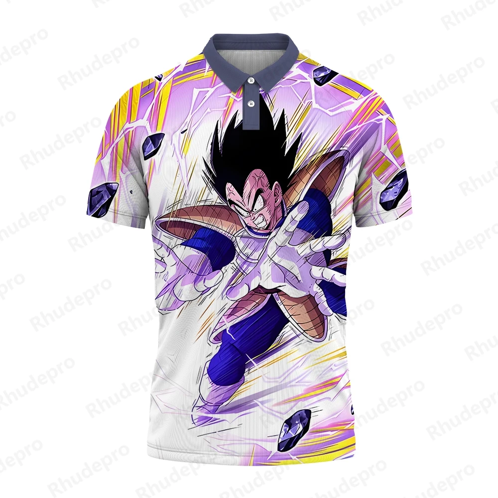 Polo da uomo Anime giapponese Y2k Super Saiya top regalo di moda Vegeta abbigliamento Trend Goku 5XL abbigliamento per bambini Anime nuovo