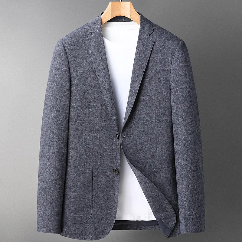 Mens Suit Jackets Stretch Blazer Casual Business Suit Coat Japanese Korean Blazers Elegant Brand Spring Autumn Office Outwear