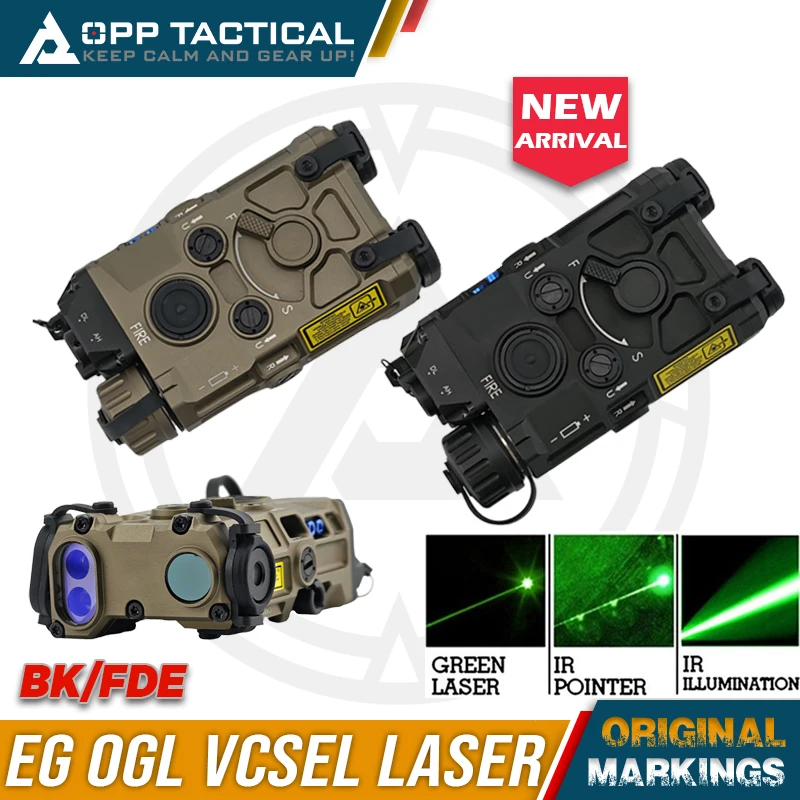 EvolutionGEAR High-End Tactical OGL Laser pointer VCSEL Version with Green Visible Laser for 20mm Rail