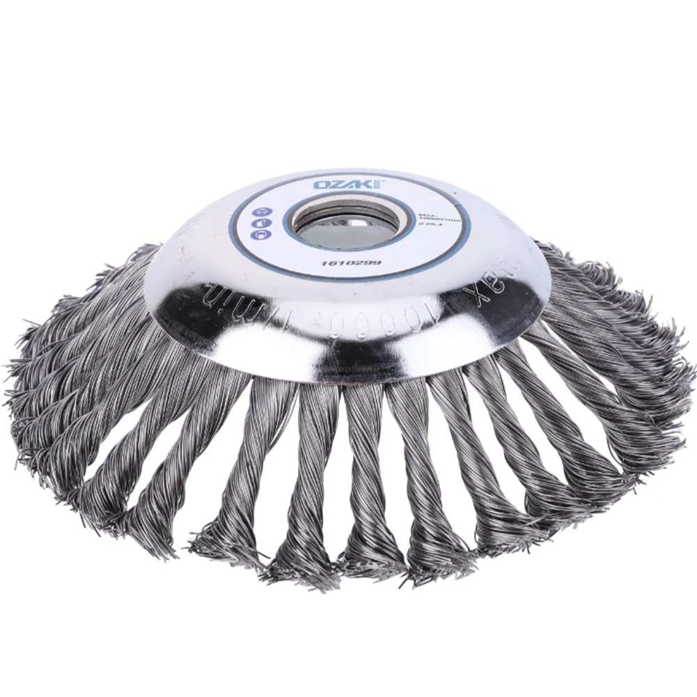 

6 Inch Knot Steel Wire Wheel Brush Disc Brush Cutter Head Grass Trimmer Heads Derusting Weeding Wheel Power Garden Tool