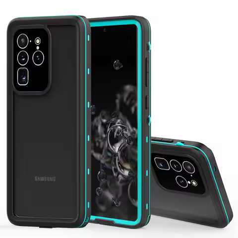 Shellbox PC+TPU transparent Full Coverage Shockproof Dropproof IP68 Professional Waterproof Phone Case For Samsung S21 Ultra S20