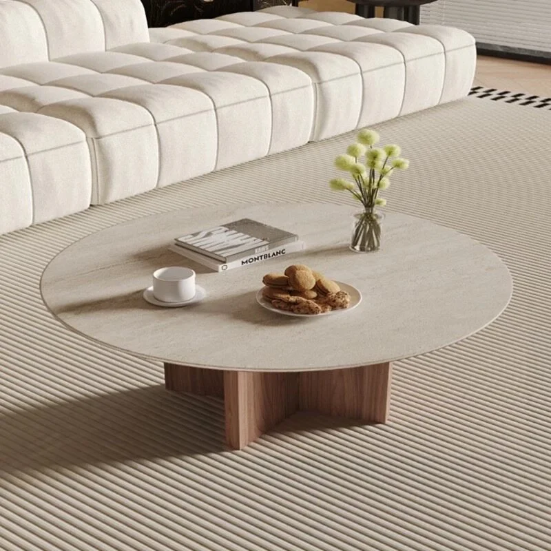 Japandi European Coffee Table Design Luxury Hotel Decor Coffee Table Storage Nesting Meubles Maison Living Room Furniture