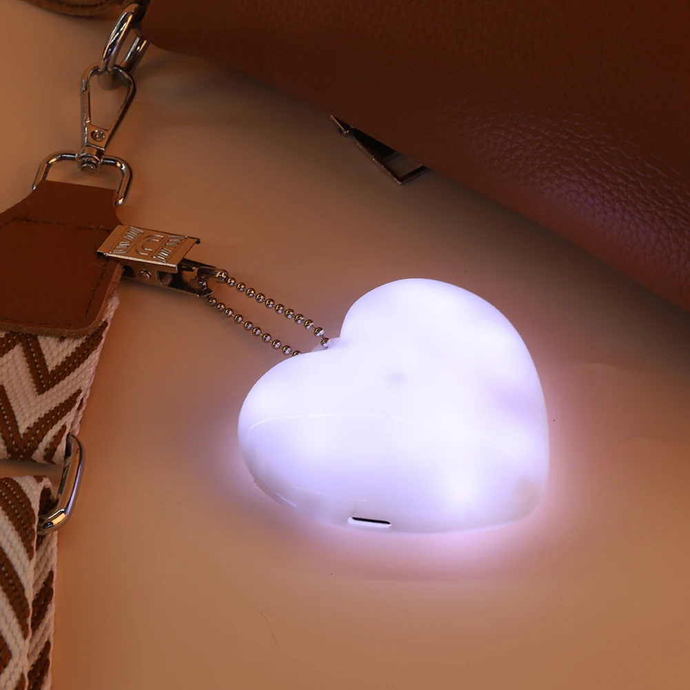 

2Pcs Touch Sensor Light Small Bag Illuminator Keychain Pendant Light (Moon Love)