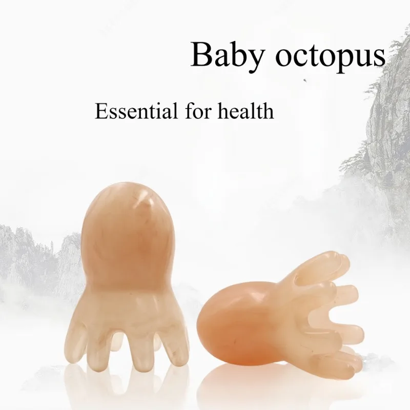 Wax Resin Small Octopus Hair Treatment Massage Hair Dredge Meridian Comb Octopus Shoulder and Neck Massager Relieve Fatigue New