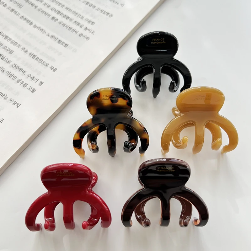 Horquilla de calabaza francesa ~ Corea del Sur Francia temperamento cola de caballo alta media horquilla, clip de tiburón con cabeza de princesa pequeña