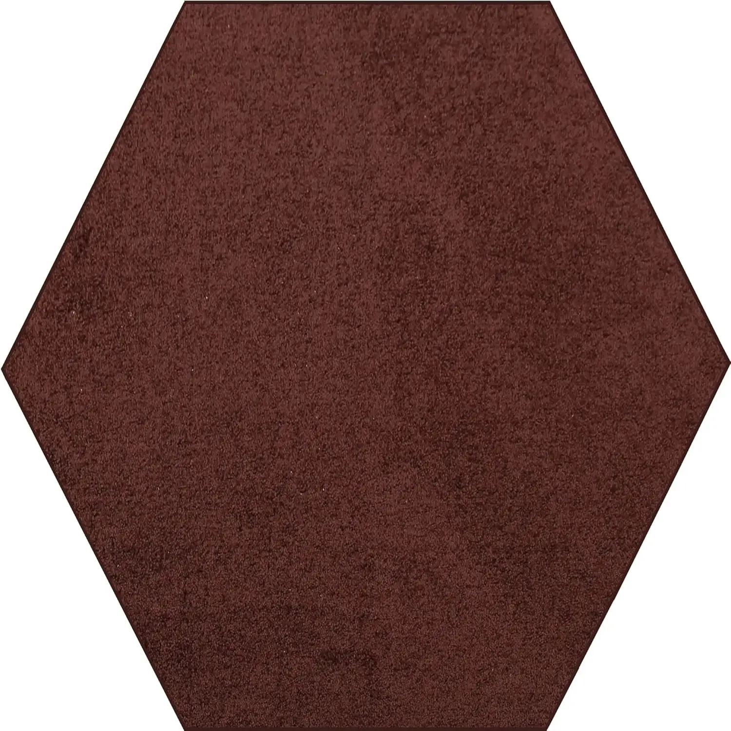 

Pet Friendly Solid Color Area Rugs Chocolate - 7' Hexagon, Indoor, Stain & Fade Resistant, Perfect for Living Room, Bedroom