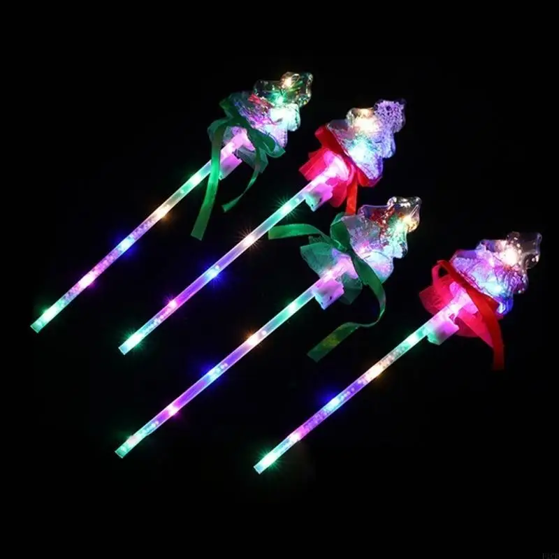F1CB 10pcs Light Up Toy Christmas Party Props Flashing Wand Flea Market Product