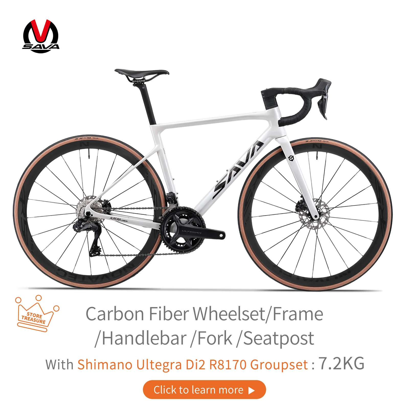 

SAVA Falcon 8.0 electronic shift bike full carbon fiber road bike 24 speed ultra-light 7.2kg with SHIMAN0 Ultegra 8170 Di2