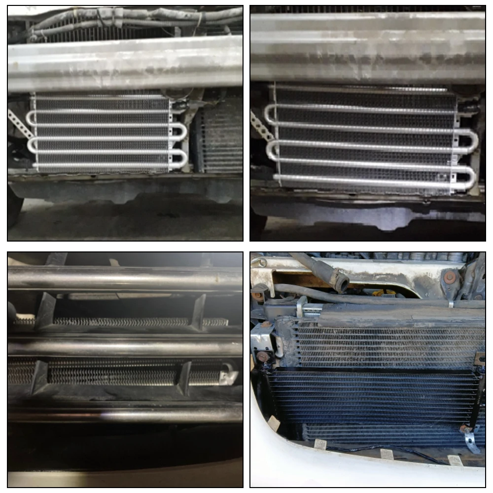 Car Condenser Oil Cooler Heat Sink With Rubber Tube Transmission Radiator Air Condition Exhaust Condensing Pipe Cooling System